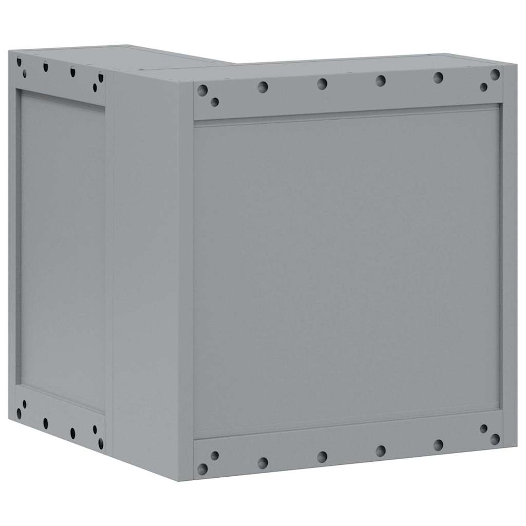 vidaXL Werkzeugschrank mit Regal Schwarz und Grau 55 x 55 x 55 cm