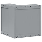 vidaXL Werkzeugschrank mit Regal Schwarz und Grau 55 x 55 x 55 cm