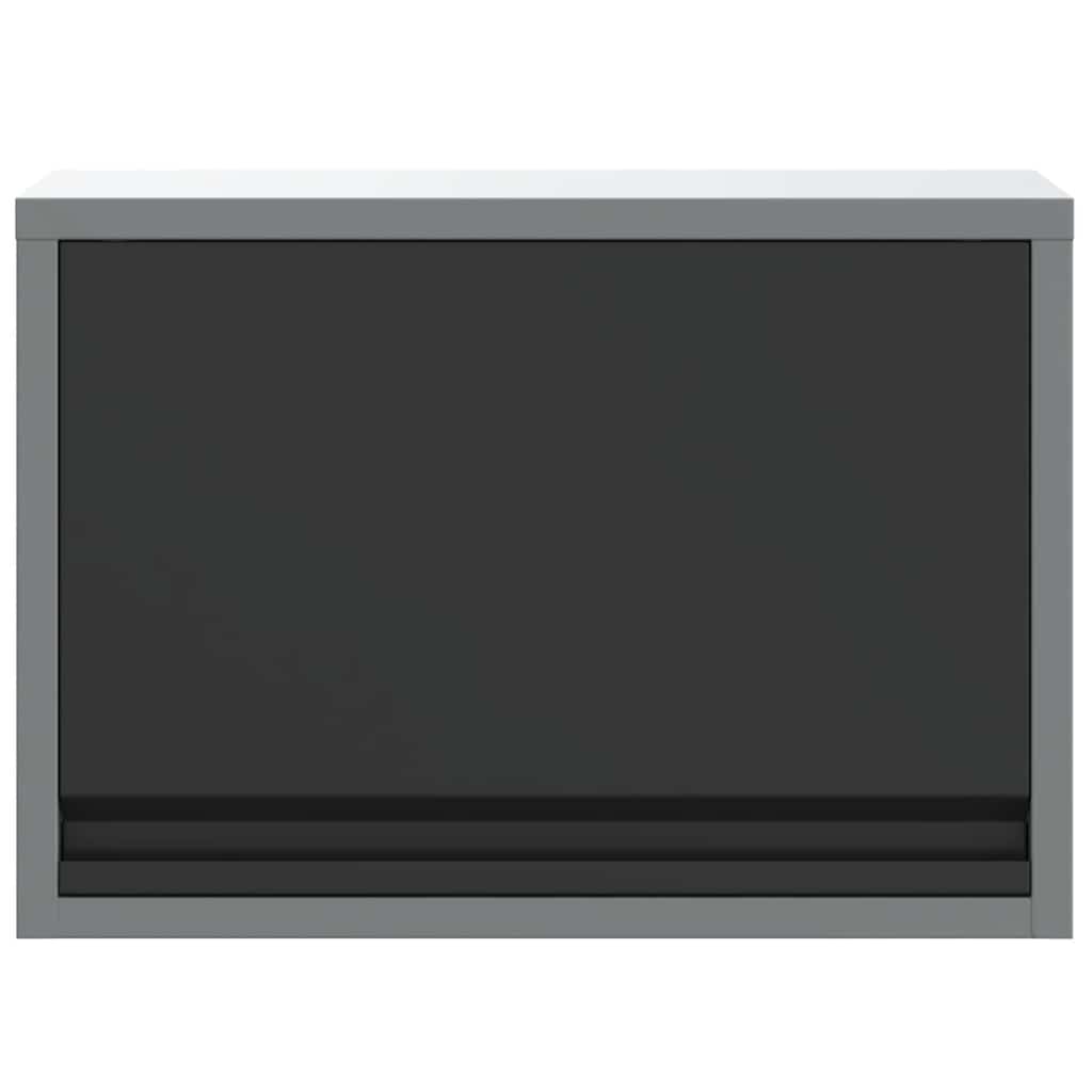 vidaXL Werkzeugschrank mit Speicher Schwarz und Grau 50 x 25 x 35 cm