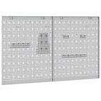 vidaXL Werkzeugwandpaneel 2 pcs Grau 100 x 1 x 60 cm
