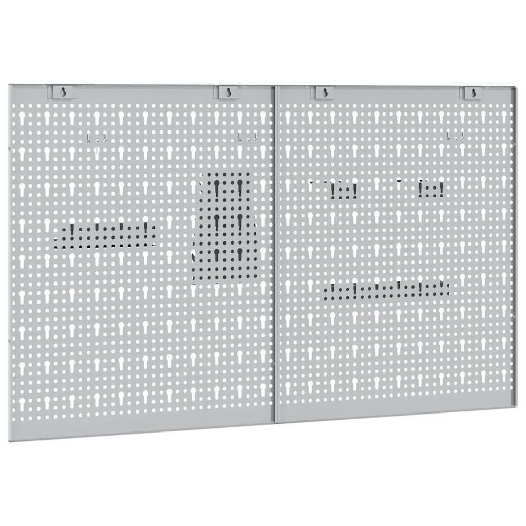vidaXL Werkzeugwandpaneel 2 pcs Grau 100 x 1 x 60 cm