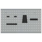 vidaXL Werkzeugwandpaneel 2 pcs Grau 100 x 1 x 60 cm