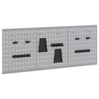 vidaXL Werkzeugwandpaneel 3 pcs Grau 150 x 1 x 60 cm
