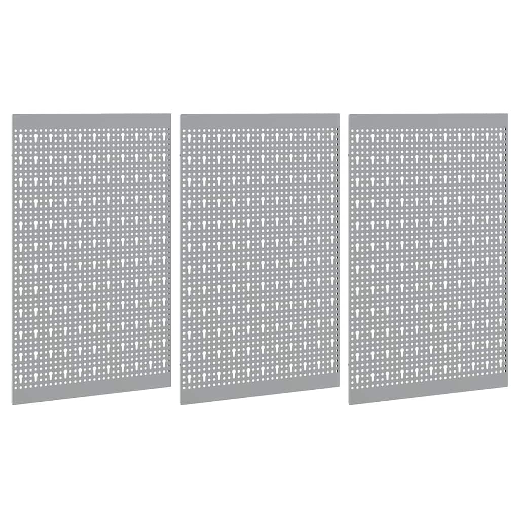 vidaXL Werkzeugwandpaneel 3 pcs Grau 150 x 1 x 60 cm