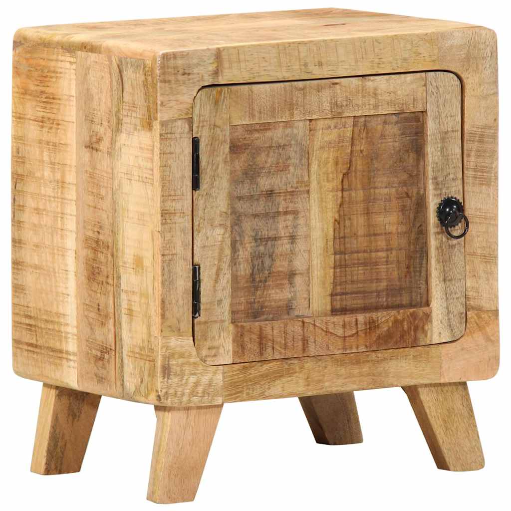 vidaXL Nachttisch 40x32x46 cm Raues Massivholz Mango