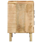 vidaXL Nachttisch 40x32x46 cm Raues Massivholz Mango