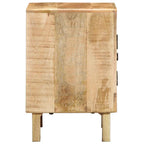 vidaXL Nachttisch 2 Stk. 40x32x46 cm Raues Massivholz Mango