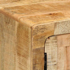 vidaXL Nachttisch 2 Stk. 40x32x46 cm Raues Massivholz Mango