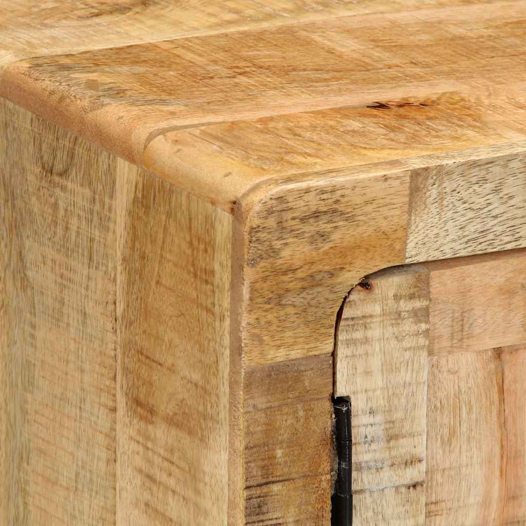 vidaXL Nachttisch 2 Stk. 40x32x46 cm Raues Massivholz Mango