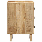 vidaXL Nachttische 2 Stk. 37x32x50 cm Raues Massivholz Mango