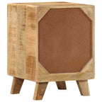 vidaXL Nachttische 2 Stk. 37x32x50 cm Raues Massivholz Mango