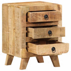 vidaXL Nachttische 2 Stk. 37x32x50 cm Raues Massivholz Mango