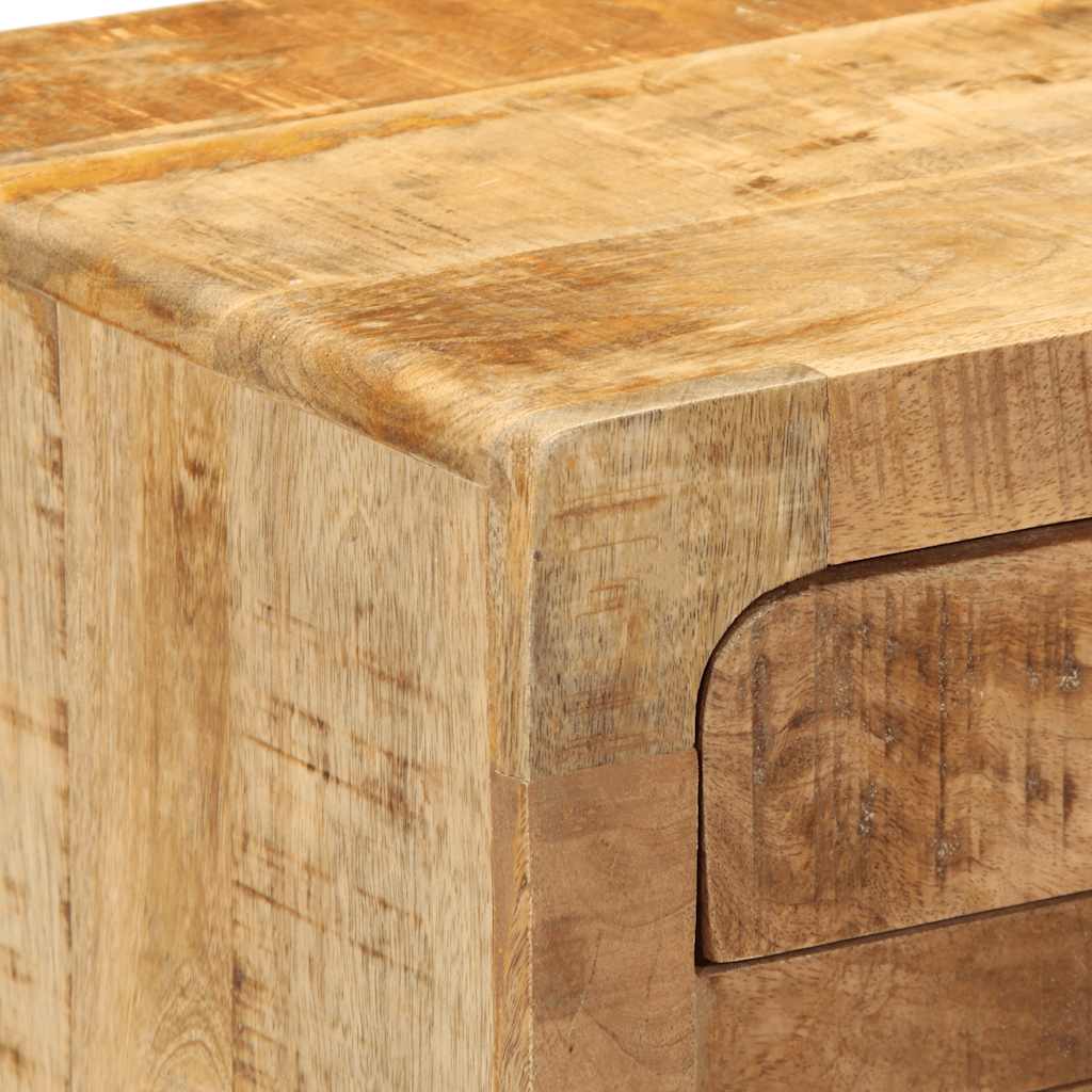 vidaXL Nachttische 2 Stk. 37x32x50 cm Raues Massivholz Mango
