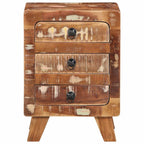 vidaXL Nachttisch 37x32x50 cm Altholz Massivholz