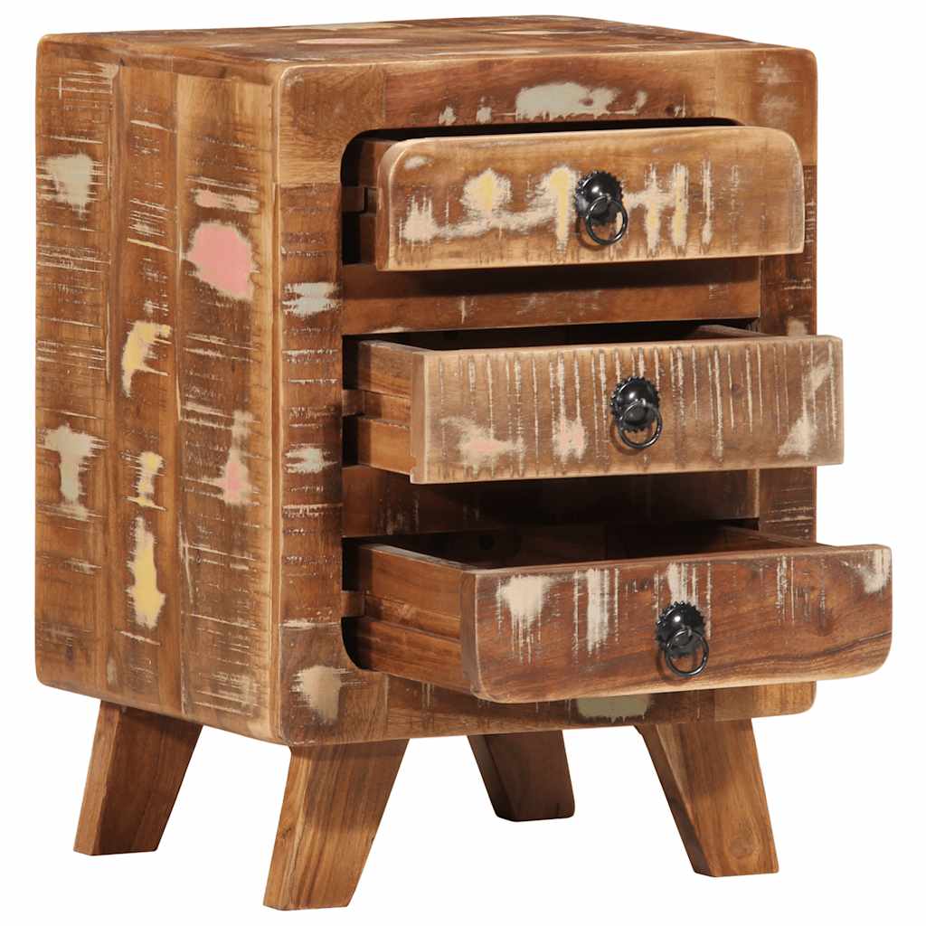 vidaXL Nachttisch 37x32x50 cm Altholz Massivholz