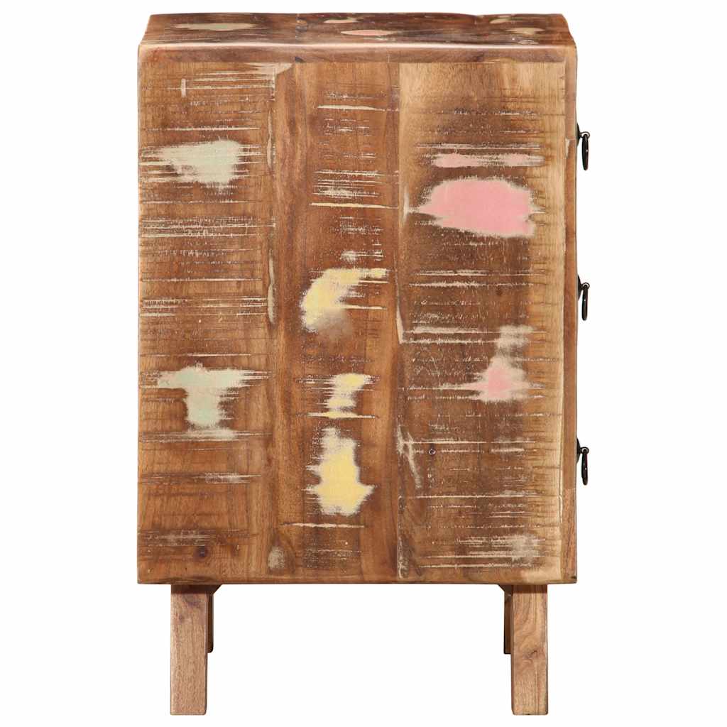 vidaXL Nachttisch 2 Stk. 37x32x50 cm Altholz Massivholz