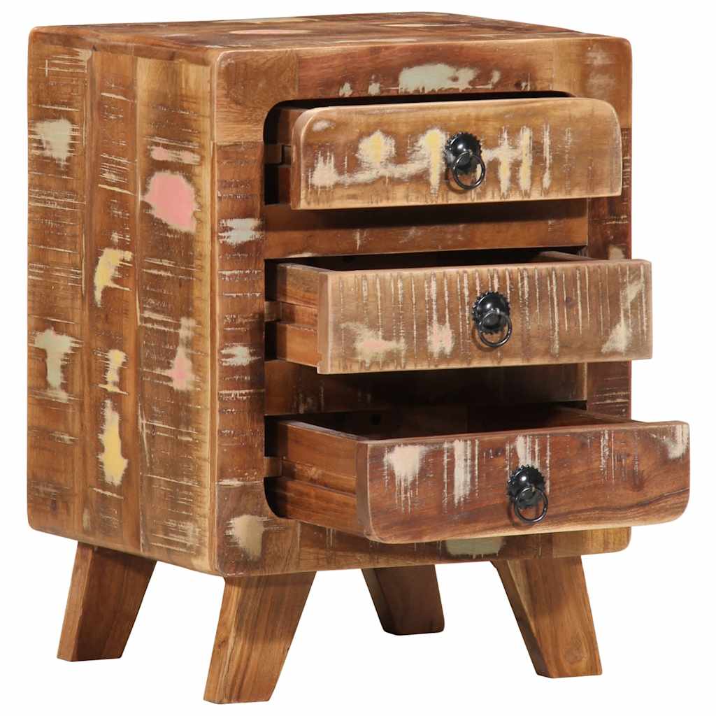 vidaXL Nachttisch 2 Stk. 37x32x50 cm Altholz Massivholz