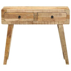 vidaXL Konsolentisch 90x32x75 cm Raues Massivholz Mango