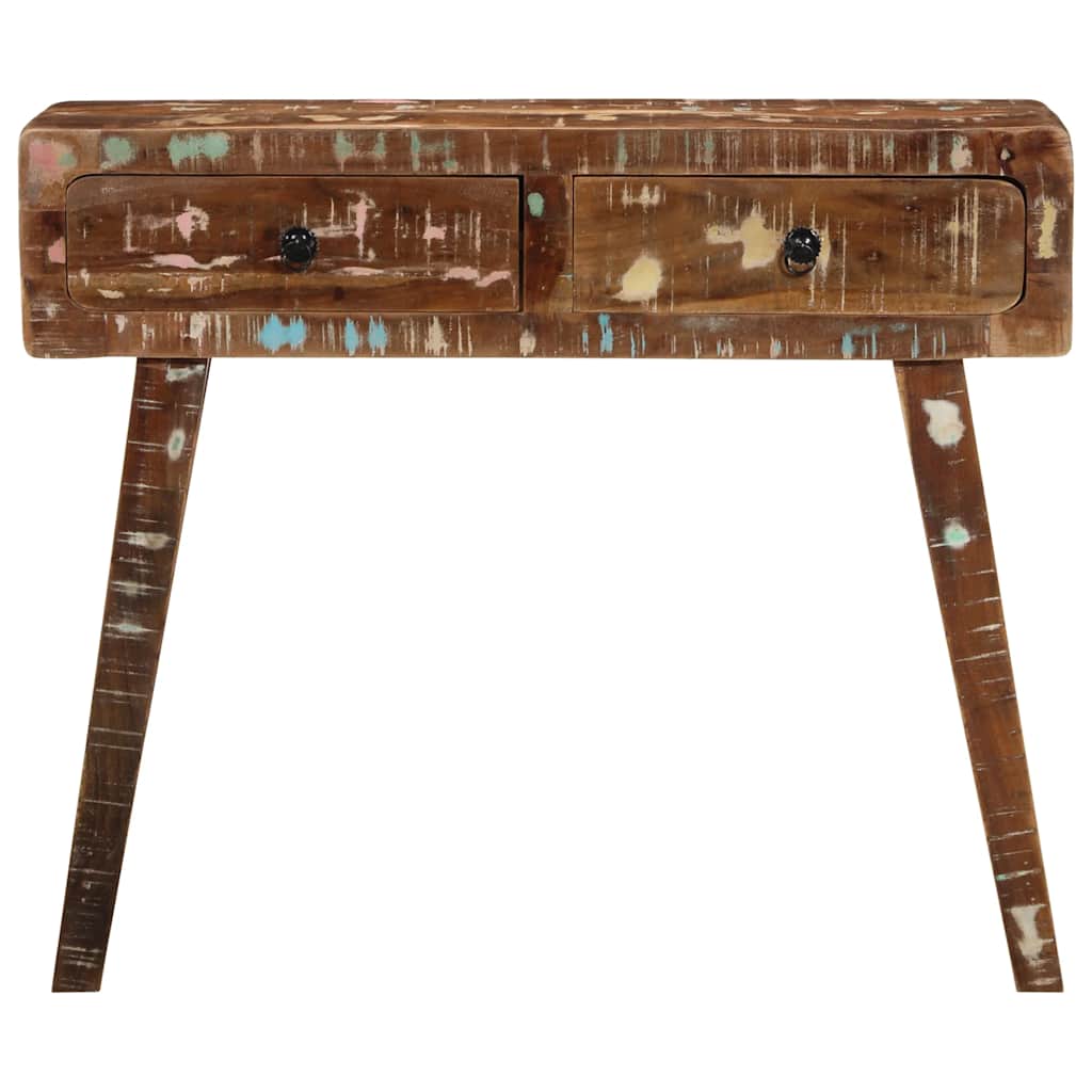 vidaXL Konsolentisch 90x32x75 cm Altholz Massivholz