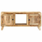 vidaXL TV-Schrank 105x46x32 cm Raues Massivholz Mango
