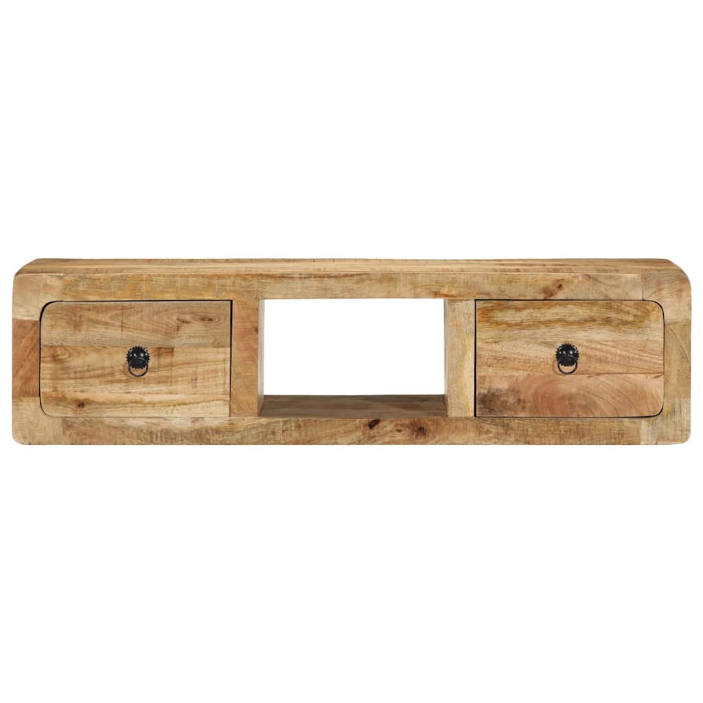 vidaXL TV-Wandschrank 100x32x25 cm Raues Massivholz Mango