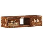 vidaXL TV-Wandschrank 100x32x25 cm Altholz Massivholz