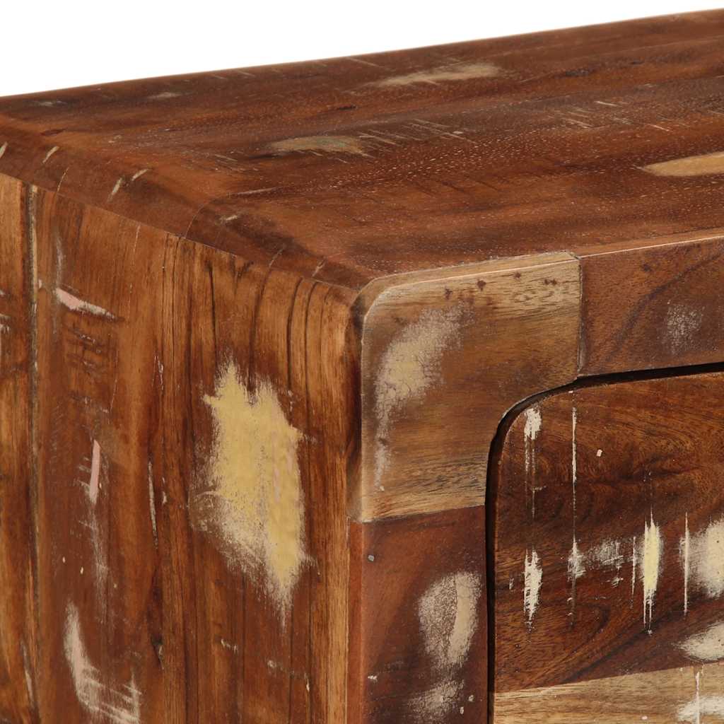 vidaXL TV-Wandschrank 100x32x25 cm Altholz Massivholz