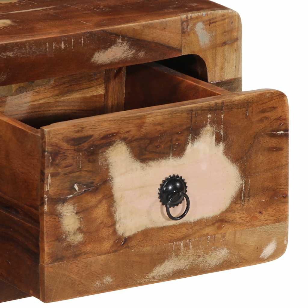 vidaXL TV-Wandschrank 100x32x25 cm Altholz Massivholz