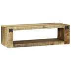 vidaXL TV-Schränk mit Regal Braun 80 x 30 x 25 cm Massivholz Mango