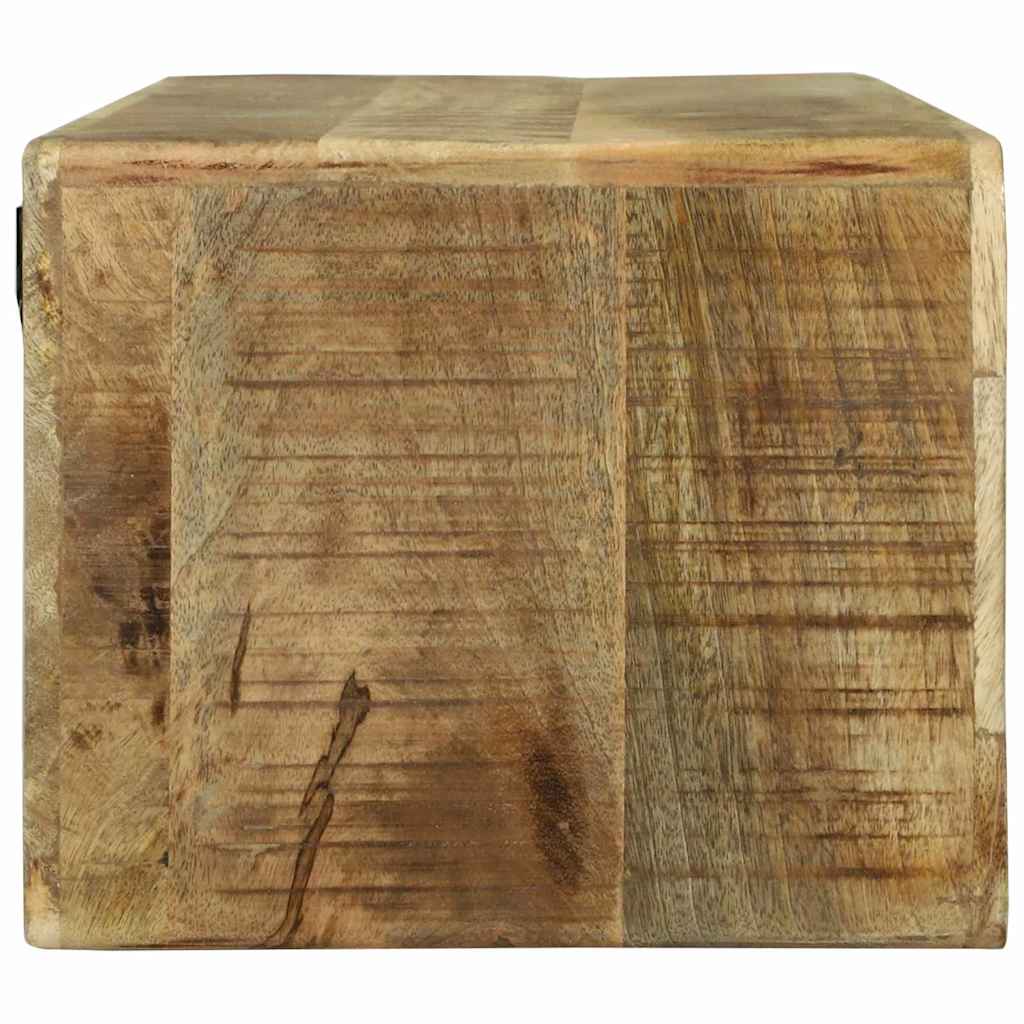 vidaXL TV-Schränk mit Regal Braun 80 x 30 x 25 cm Massivholz Mango