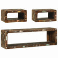 vidaXL TV-Schrankset mit Regal 3 pcs Mehrfarbig Massivholz Altholz