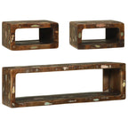 vidaXL TV-Schrankset mit Regal 3 pcs Mehrfarbig Massivholz Altholz
