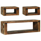 vidaXL TV-Schrankset mit Regal 3 pcs Mehrfarbig Massivholz Altholz