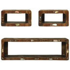 vidaXL TV-Schrankset mit Regal 3 pcs Mehrfarbig Massivholz Altholz