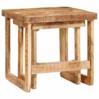 vidaXL Satztische 2 pcs Braun 46 x 46 x 45 cm Massivholz Mango