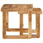 vidaXL Satztische 2 pcs Braun 46 x 46 x 45 cm Massivholz Mango