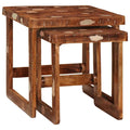 vidaXL Satztische 2 pcs 46 x 46 x 45 cm Massives upgecyceltes Holz