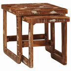 vidaXL Satztische 2 pcs 46 x 46 x 45 cm Massives upgecyceltes Holz