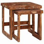 vidaXL Satztische 2 pcs 46 x 46 x 45 cm Massives upgecyceltes Holz