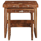 vidaXL Satztische 2 pcs 46 x 46 x 45 cm Massives upgecyceltes Holz