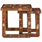 vidaXL Satztische 2 pcs 46 x 46 x 45 cm Massives upgecyceltes Holz
