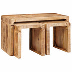 vidaXL Nestingtisch 3 pcs Braun Massivholz Mango