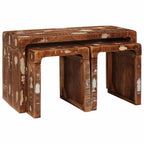 vidaXL Nestingtisch 3 pcs Braun Massives upgecyceltes Holz