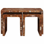 vidaXL Nestingtisch 3 pcs Braun Massives upgecyceltes Holz