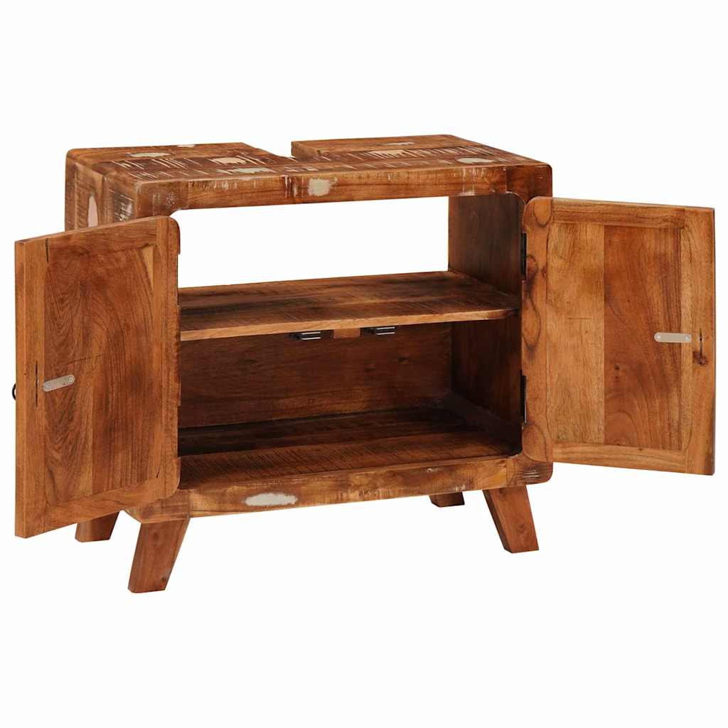 vidaXL Badezimmerschrank Massives Reclaimed Holz und Ingenieurholz
