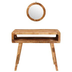 vidaXL Schminktisch mit Spiegel Braun 90 x 76 x 45 cm Massivholz Mango