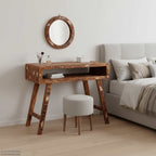 vidaXL Schminktisch Braun 90 x 76 x 45 cm Massives upgecyceltes Holz