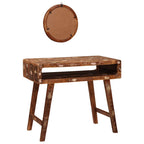vidaXL Schminktisch Braun 90 x 76 x 45 cm Massives upgecyceltes Holz