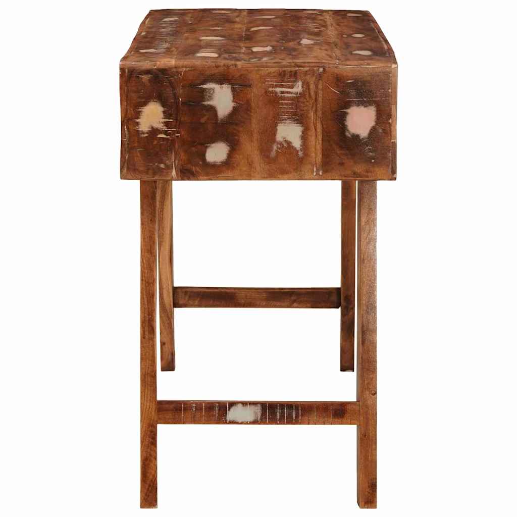 vidaXL Schminktisch Braun 90 x 76 x 45 cm Massives upgecyceltes Holz