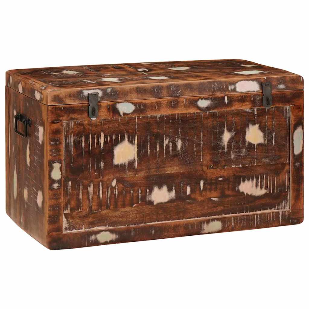 vidaXL Aufbewahrungsbox mit Speicher mit Tür Braun Massivholz Mango